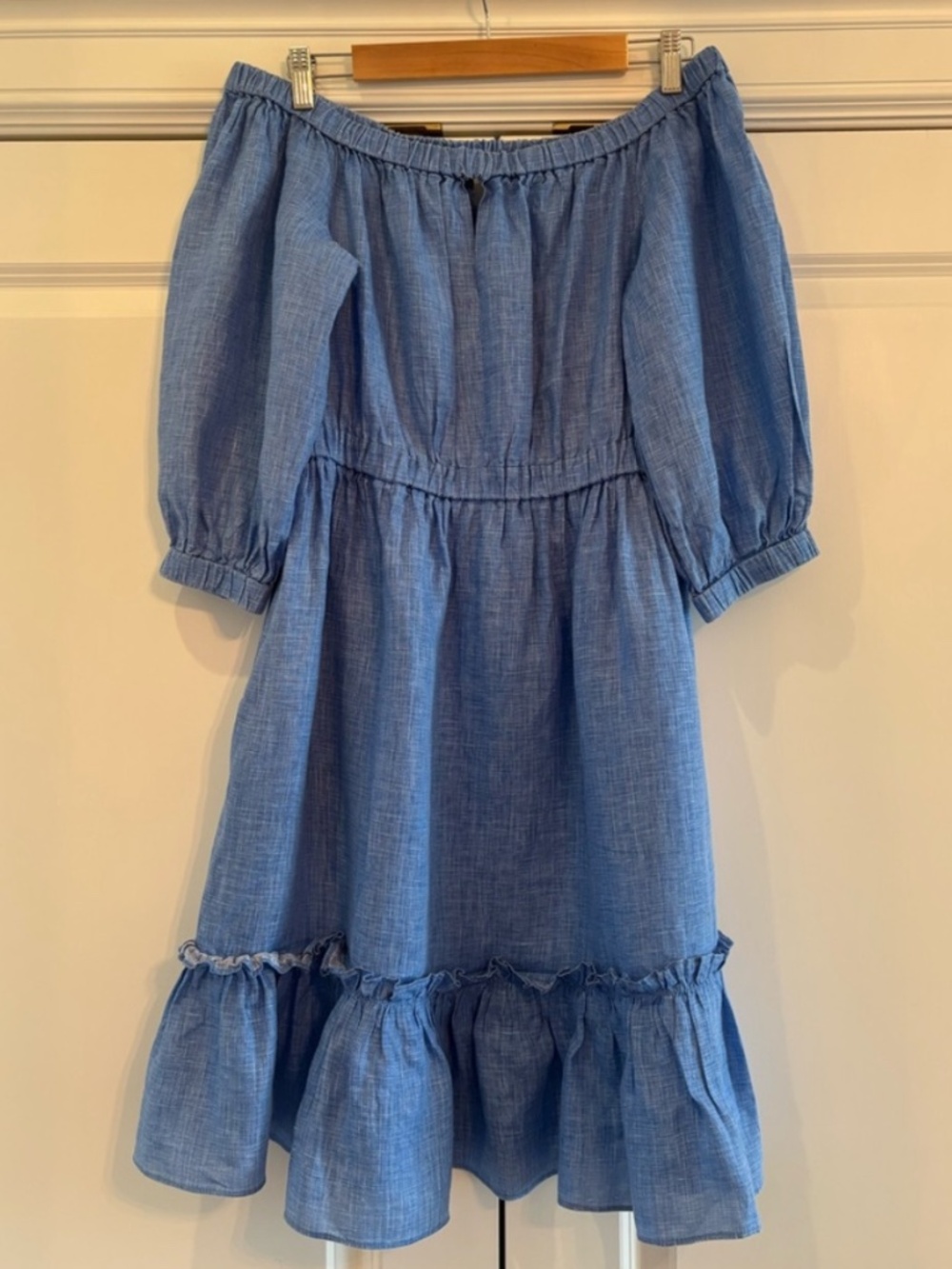 Light Blue Off the Shoulder Dress